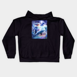 Galaxy Dolphin - Dolphins In Space Kids Hoodie